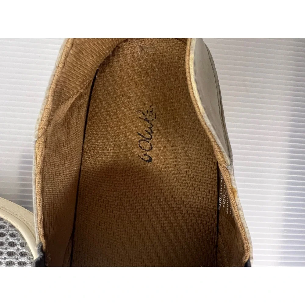 Olukai Womens Pehuea Mesh Slip On Sneakers Grey Casual Shoes Size 9